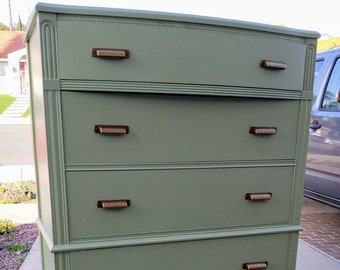 Sage Green Modern Farmhouse Dresser, Chest by Huntley Furniture