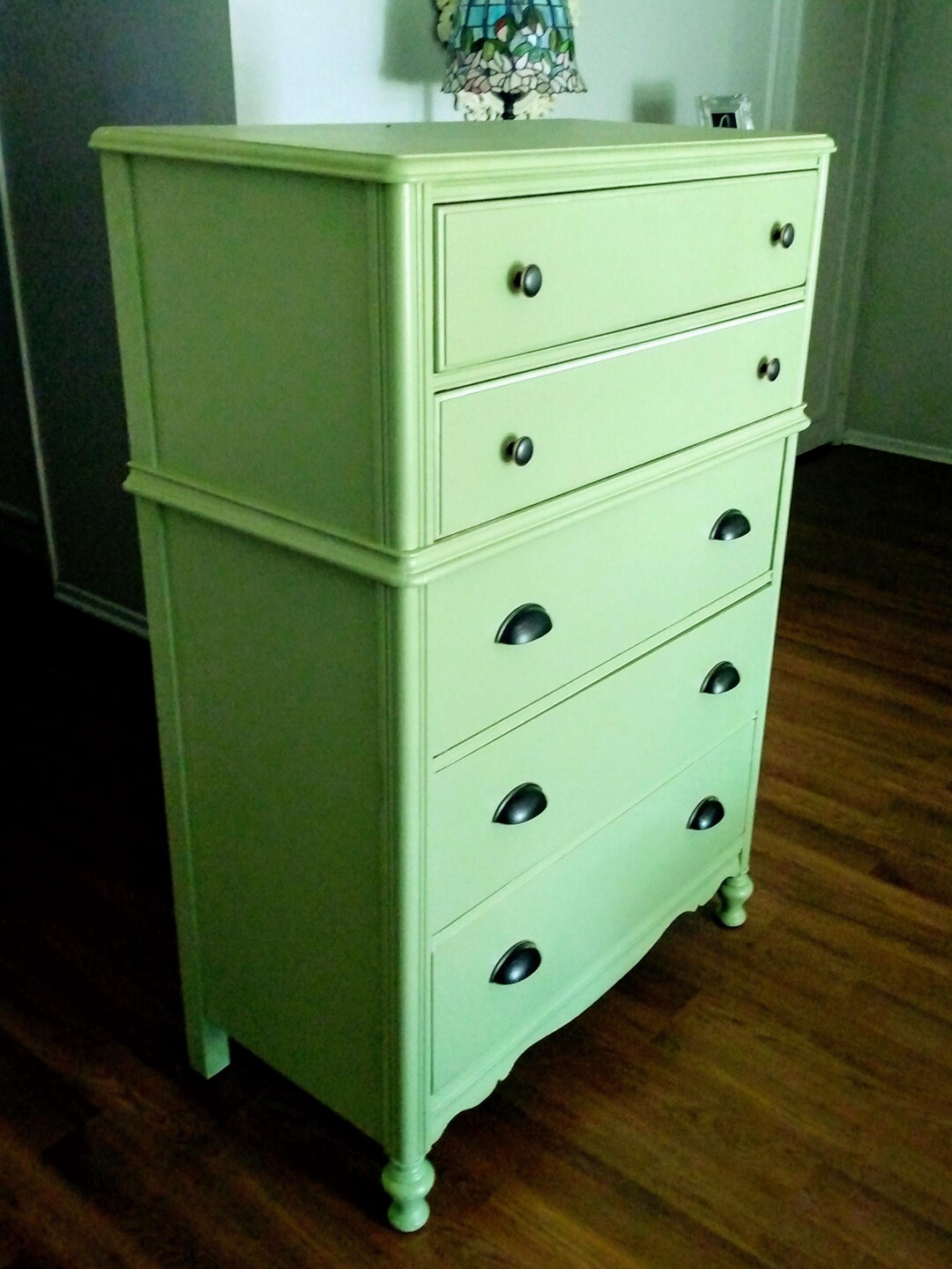 Sage Green Farmhouse Cottage Tall Dresser, - Etsy