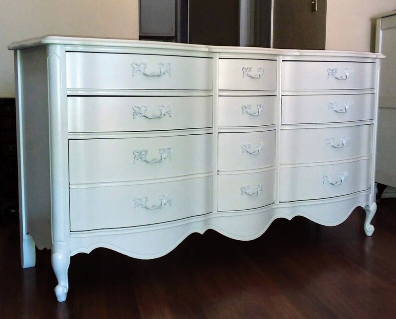 White French Provincial Triple Dresser Credenza Sideboard Etsy