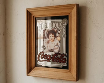 Vintage Coca Cola Mirror, Collector's Coca Cola Decor, Coca Cola