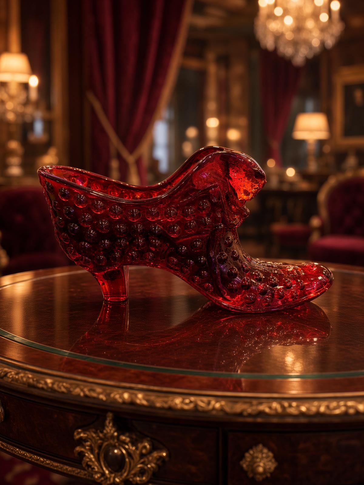 Fenton Glass Red Shoe - Etsy