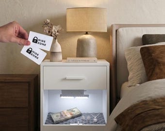 Hidden Compartment Furniture with Hidden RFID Lock - Storage Cabinet Nightstand - Hidden Compartment Furniture Secret Compartment