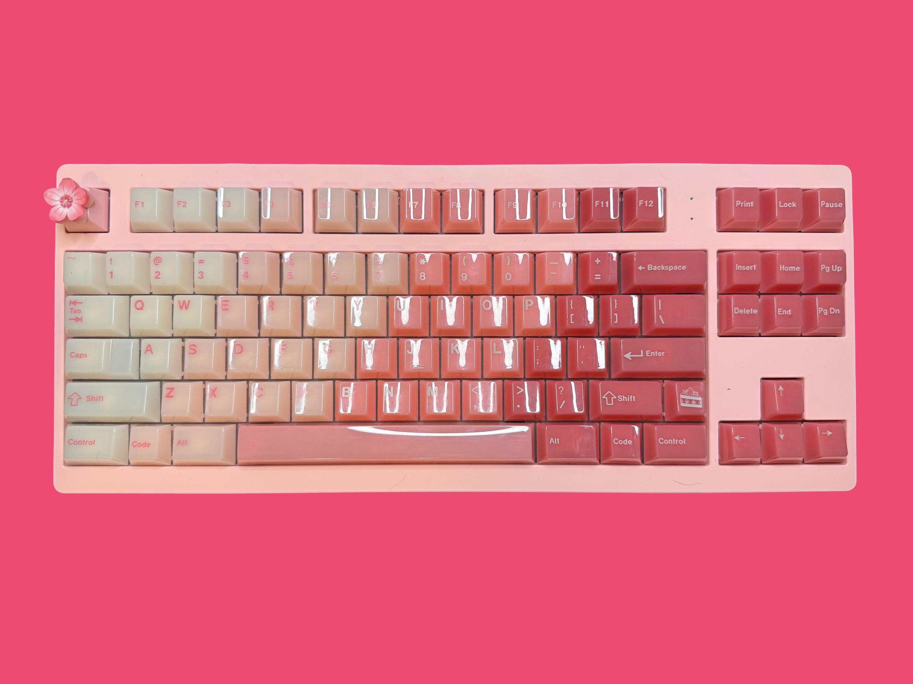Pink AF Custom Mechanical Keyboard - Thocky Sound, Shiny Pink Keycaps ...
