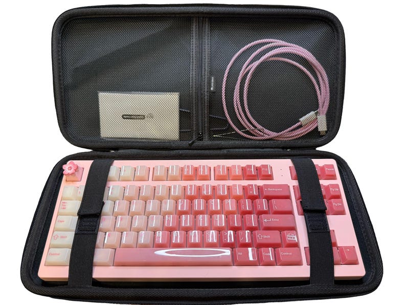 Pink AF Custom Mechanical Keyboard - Thocky Sound, Shiny Pink Keycaps ...