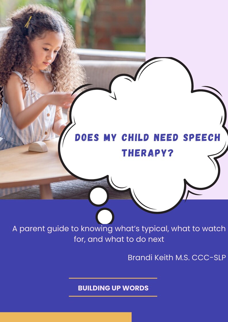 Does My Child Need Speech Therapy? Ebook - Etsy