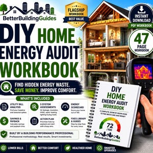 DIY Home Energy Audit Workbook | Savings Calculator, Checklist, Action Plan (Instant Download)