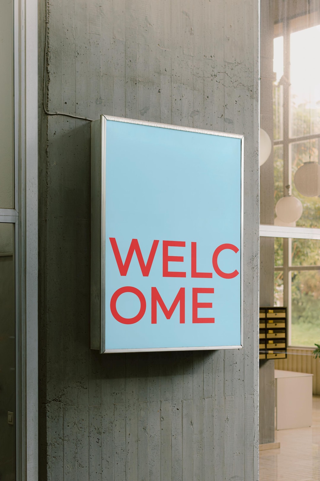Modern Welcome Sign Template, Bold Typography Poster, Minimal Event ...