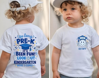 Boys Pre-K Graduation Shirt 2026, So Long Preschool Tee, Kindergarten Bound