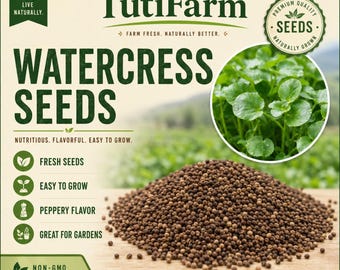 TutiFarm Watercress Seeds Nasturtium Officinale Berro Xi Yang Cai Mizu Garashi