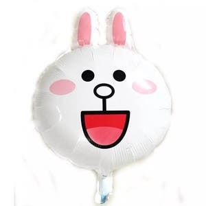 Globos de conejo - Lindo globo de conejo Globo de animal Globo de fiesta para niños Globos blancos de globo de fiesta (decoración de cumpleaños y suministros de globos de fiesta)