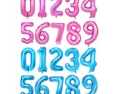 Balloons - 40 inch Jumbo Foil Letter Balloon 0-9 Number Balloon Blue or Pink Balloons Wedding Balloon ( Wedding Decor Party Balloon Suppli