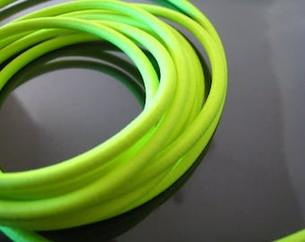 A77 - 1 Yard of 3mm Neon Yellow Round Stretch Elastic Drawcord Rope Cord