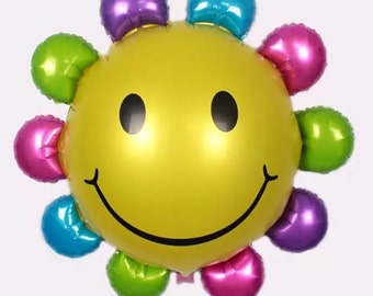 Smile Face Balloons  - HUGE 34 inch Balloon Flower Balloons Big Balloon Wedding Balloon 34" ( Wedding Decor & Party Balloon Supplies )