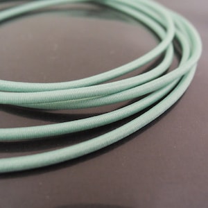A149 - 5 yardas de menta 3mm redondo estiramiento elástico cordón cuerda cuerda