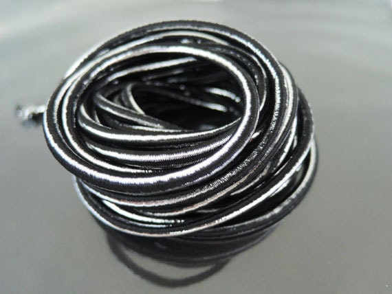 2mm Beading Silver Round Elastic Stretchy Cord 10 Yards