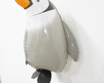 Globos - ENORME globo de pingüino animal de 20 pulgadas globo globo gris globo de fiesta globos grandes (decoración de cumpleaños y suministros de globos de fiesta)