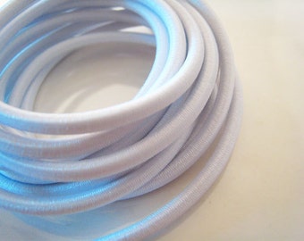 A1 - 1 Yard of 1.5mm Pure White Round Stretch Elastic Drawcord Rope Cord
