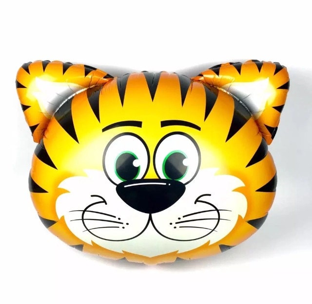Tiger Balloon Animal Cute Tiger Balloons 28 Inch Large Ballon Etsy