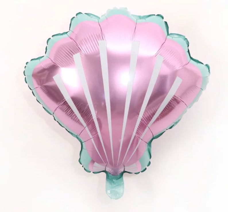 Purple Shell Balloons or Pink Shell Balloons Shell Balloon Birthday Decor /& Party Balloon Supply