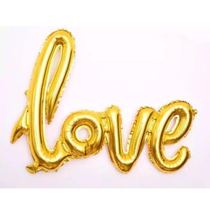 LOVE Balloons - ENORME globo de plata u oro globo de corazón grande globos de amor globo de boda 42 "(decoración de bodas y suministros de globos de fiesta)