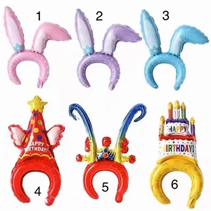 Balões de acessórios de cabelo - balão de nascimento de coelho (decoração de aniversário e suprimentos para balões de festa)
