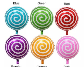 Balloons  - 18 inch Candy Balloon Red Blue Green Pink Orange or Purple Round Balloon 18" ( Birthday Decor & Party Balloon Supplies )