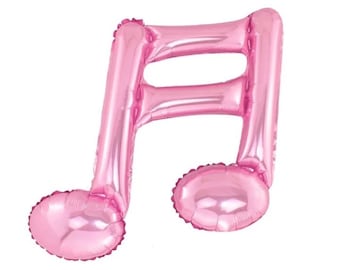 Pastel Pink Balloons - 18 inch Musical Note Balloon Light Pink Music Clef Balloon Ballon 18" ( Wedding Decor & Party Balloon Supplies )