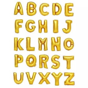 Balões - ENORME balão de letras de 40 polegadas A-Z alfabeto balão enorme balões dourados 40 "(decoração de casamento e suprimentos para balões de festa)