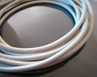 A101 - 1 Yard of 2mm Cream Round Stretch Elastic Drawcord Rope Cord