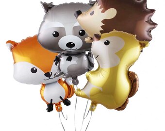 Hedgehog Balloon Squirrel Balloon Fox Balloon or Raccoon Balloon Animal Balloon