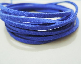 3 Yards of 3mm Royal Blue Flat Suede Lace