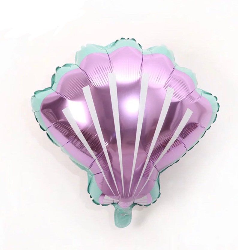 Purple Shell Balloons or Pink Shell Balloons Shell Balloon Birthday Decor /& Party Balloon Supply