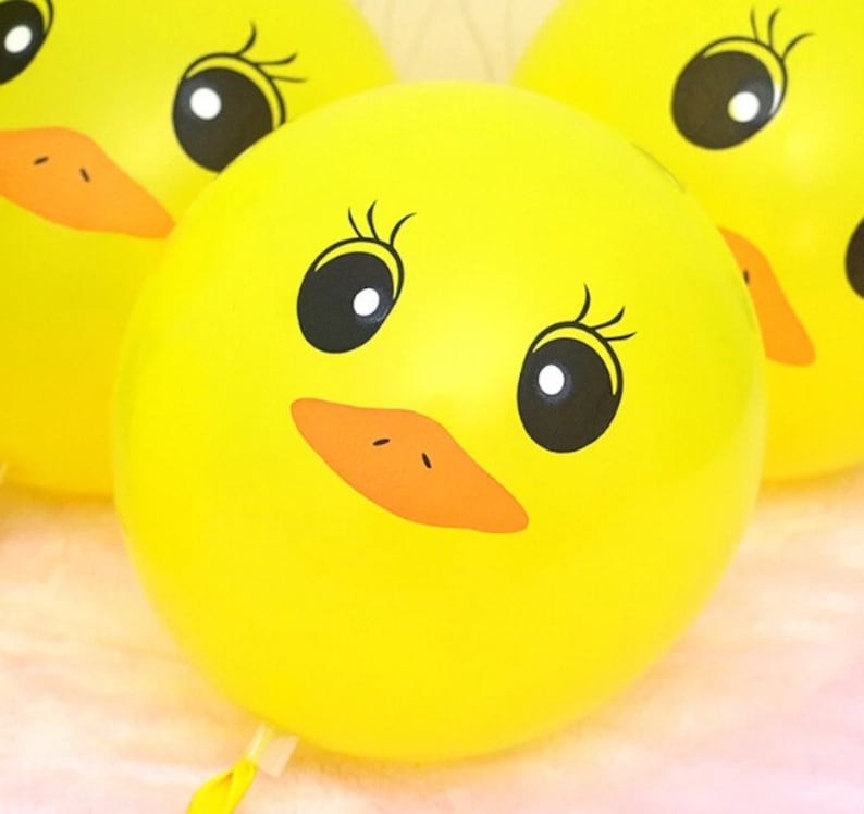 Duck Balloons 12 Inch Yellow Round Latex Balloons Ducks Etsy UK
