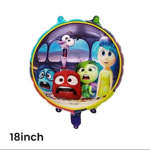 Palloncini - ENORME cartone animato dentro e fuori palloncino gioia tristezza rabbia Pixar Ballon Party Ballon (decorazioni di compleanno e forniture di palloncini per feste)