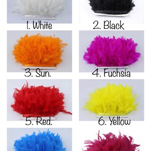 Feather Fringe Trim Cord Party Wedding Costumes Fluffy Fur Tassel for Feather Cape DIY Art Craft ( 23 Available Color）