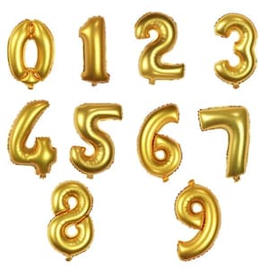 Globos - 40 pulgadas Jumbo Foil Carta Globo 0-9 Número Globos de Oro Globos Globos de Boda (Decoración de la boda y fiesta Globo Suministros)