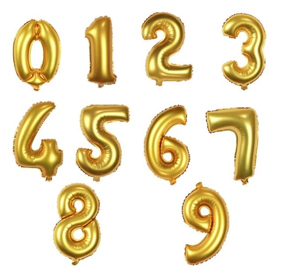Balloons 40 Inch Jumbo Foil Letter Balloon 0 9 Number Balloon Gold