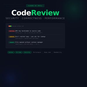 Claude AI Code Review Skill — Automated Code Quality, Security & Best Practices for Developers