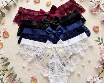 Personalized Bride Thong, Future Mrs Panties, Property Of Thong, Bridal Shower Gift, Bachelorette Lingerie, Custom Wedding Underwear