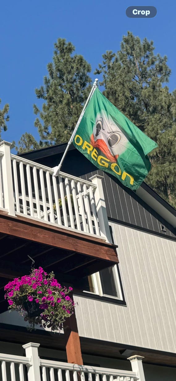 Flagpole holder for standard deck rails