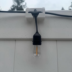 3D Printed Vinyl Fence String Light Clips | No-Drill Outdoor Light Hangers
