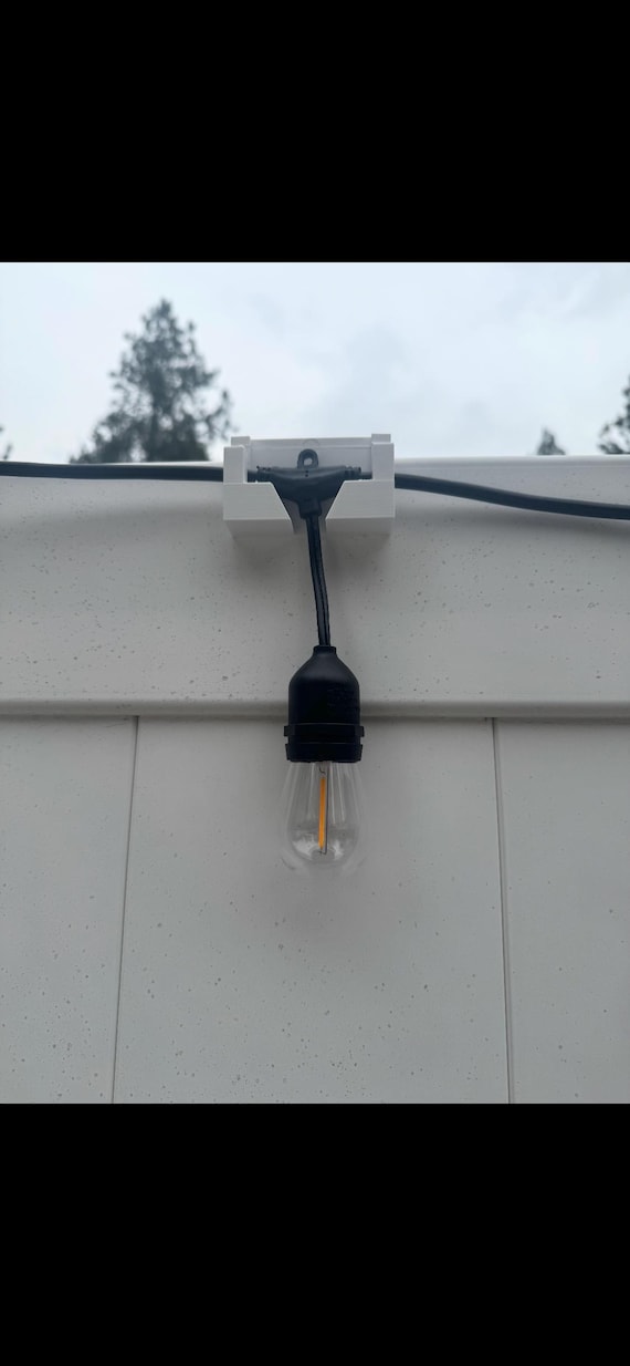 Edison Style Lights Outdoor Hangers for Vinyl Fences