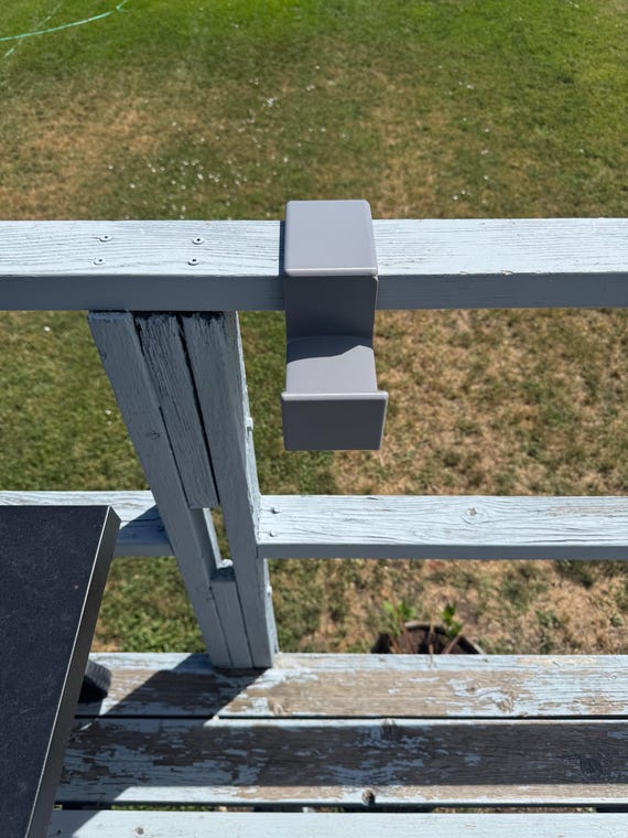 Deck Rail Hose Holder – No Drill, Outdoor Organizer for 2x4 Wood Rail