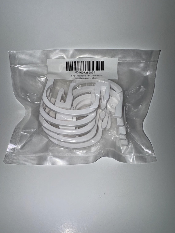 Christmas Lights Hangers for 2.75” Rounded Vinyl Deck Rails - 10 pack