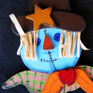 For Halloween - HALLOWEEN SCARECROW DECORATION An Original, One Of A Kind Hand Painted Scarecrow