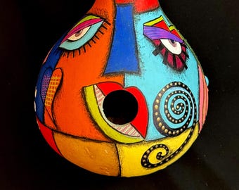 New For '26 - ABSTRACT FACE BIRDHOUSE #2: A Picasso Inspired Birdhouse