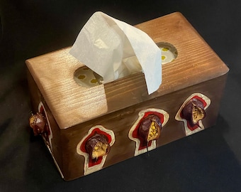 PODS TISSUE BOX: A Full Sized Wooden Tissue Box With Natural Pods