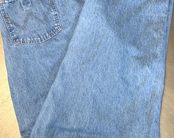 Vintage 90s Wrangler Rugged Wear "Bass Fishing" Carpenter Jeans 50x32 Baggy