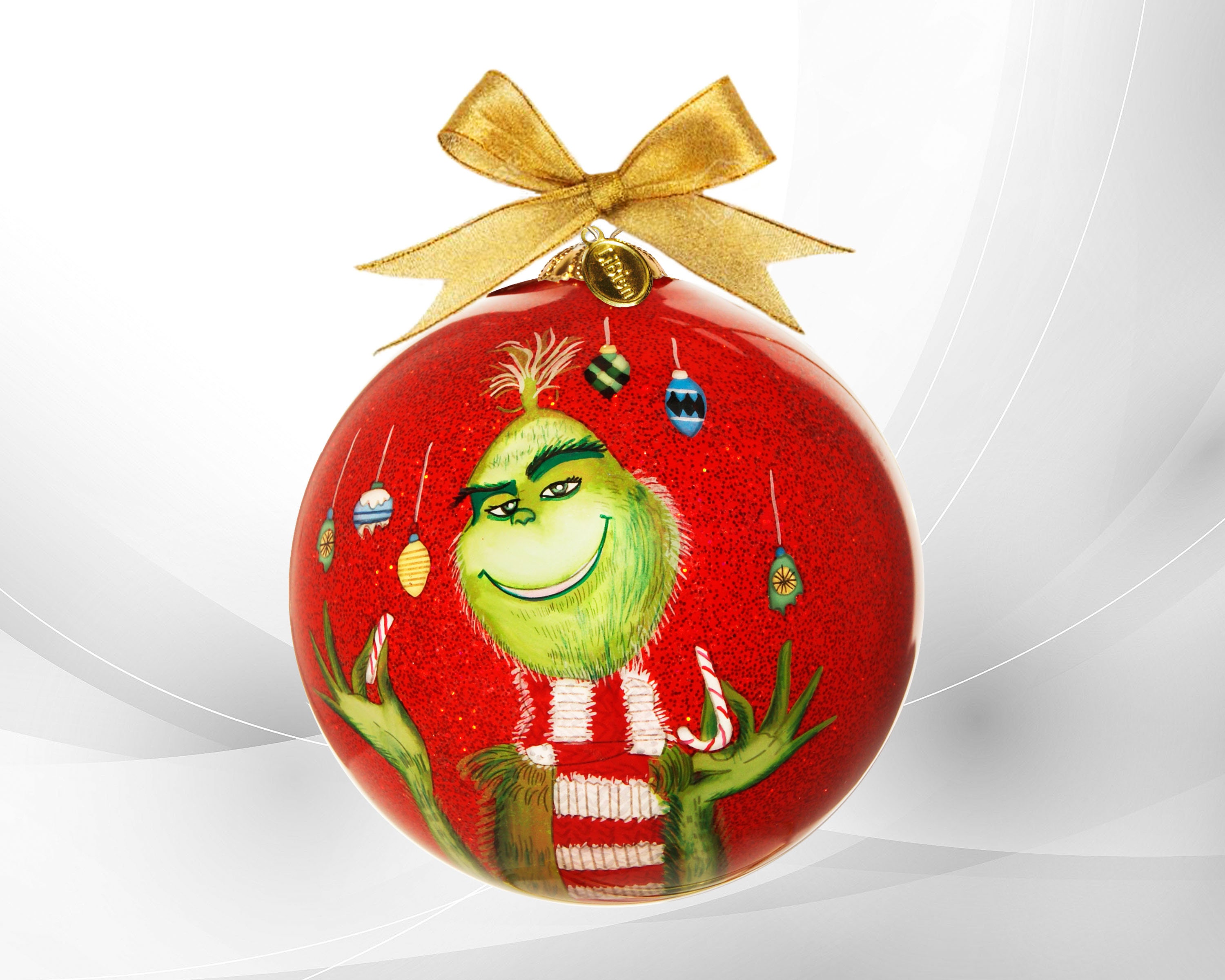 LI BIEN 2021 GRINCH Ornament Hand Painted on inside