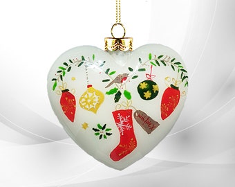 Pier 1 2015 Li Bien Merry Christmas Heart Ornament